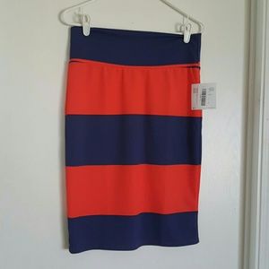Orange Blue Stripe Medium Cassie Lularoe