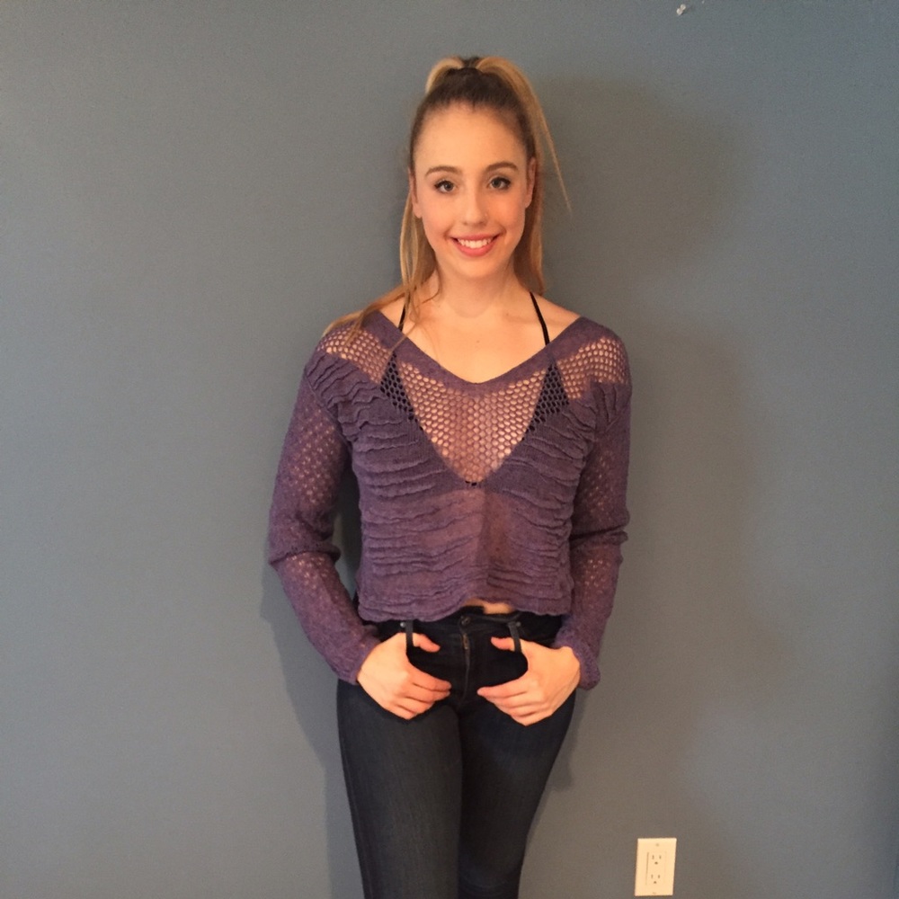 Purple Free People sweater