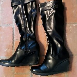 Kenneth Cole Knee High Wedge Boots
