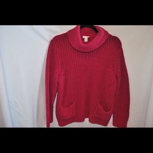 Chico's Pink Cowl-Neck Sweater