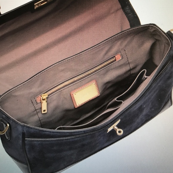 J. Crew Marlie Satchel Handbag Navy - Picture 6 of 8