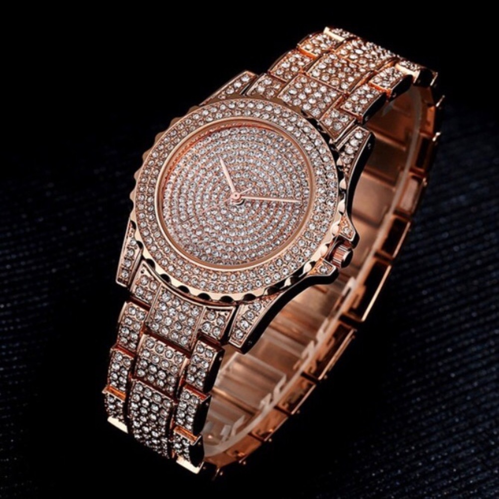 Geneva Women Fashion Luxury Crystal Quartz Watch