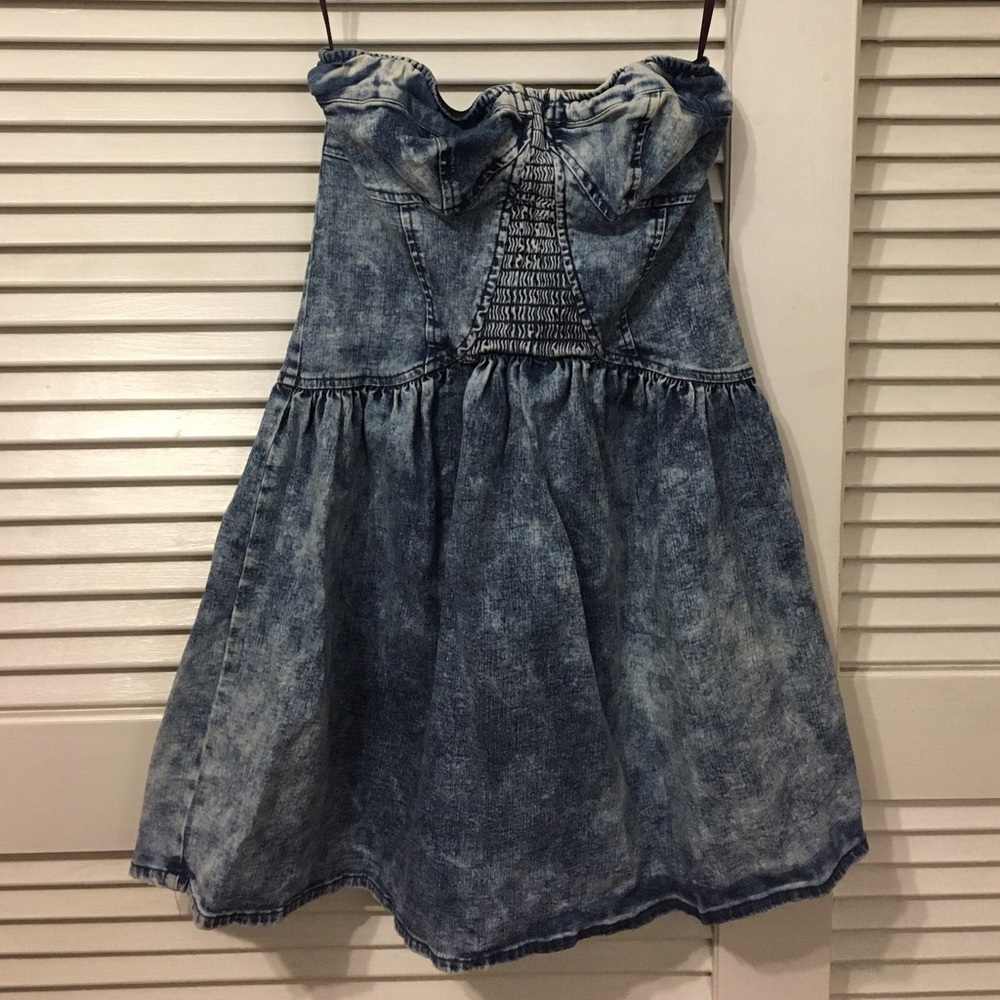Strapless denim sweetheart dress, size medium