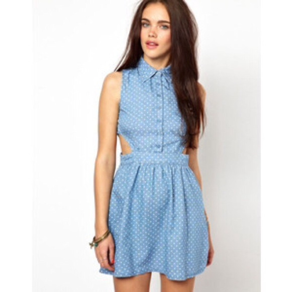 Cute tank dress with cutout sides