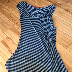 Anthro Cartonnier striped asymmetrical tunic S