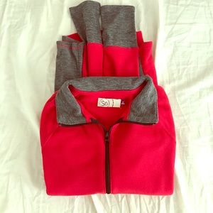 SO fleece 3/4 zip up sweatshirt