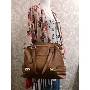 Jessica Simpson Camel/Brown/Tan crossbody shoulder