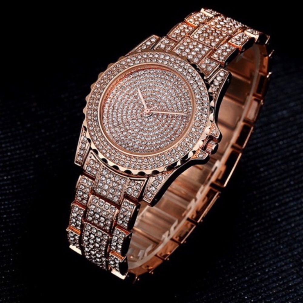 Geneva Women Fashion Luxury Crystal Quartz Watch