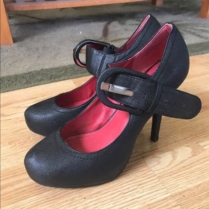 Madeline Stuart Black Mary Jane Platform Heels