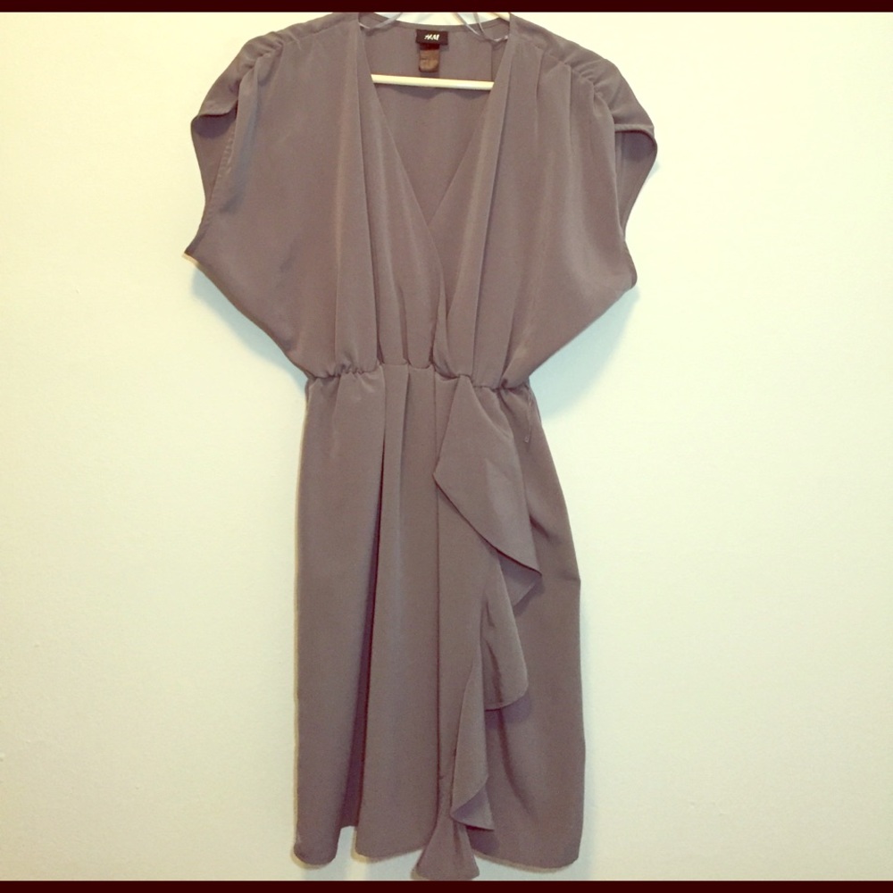 Batwing Cement Gray Dress