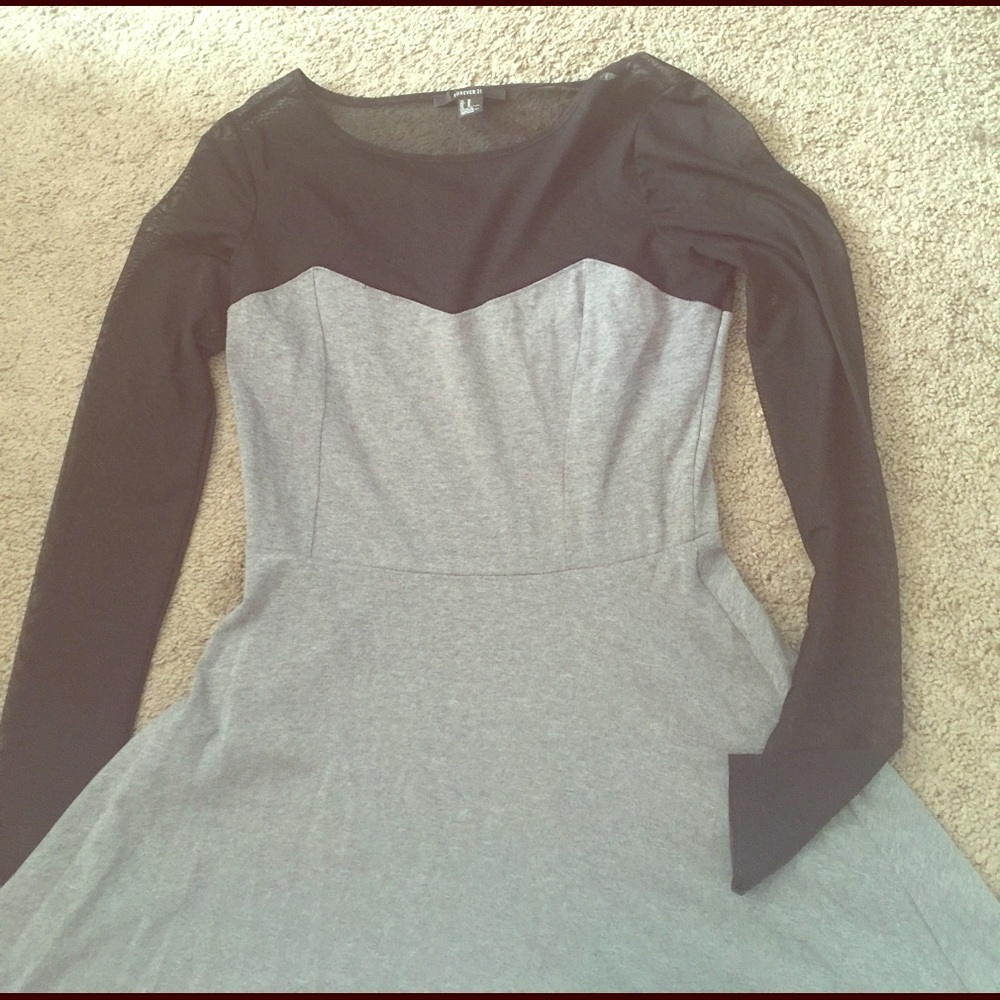 Gray see-through dress