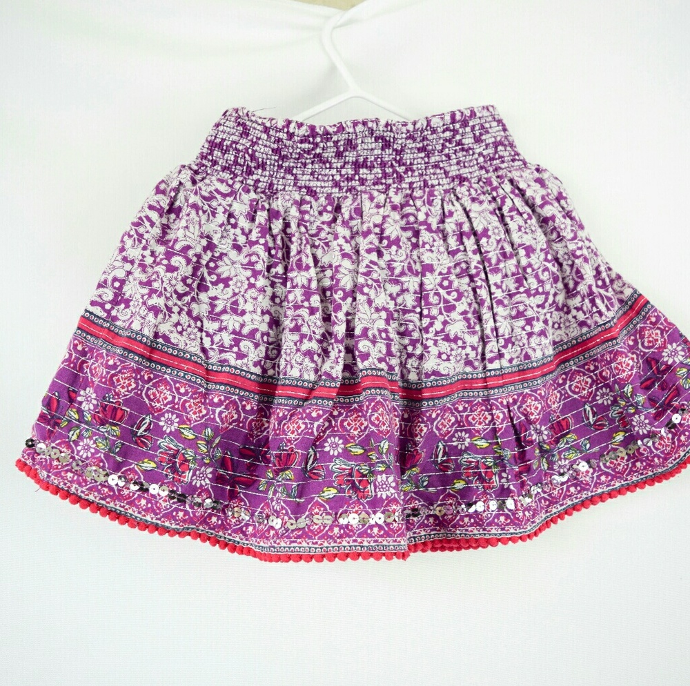 Purple, Pink & White Floral Patterned Skirt Skort - Picture 2 of 7