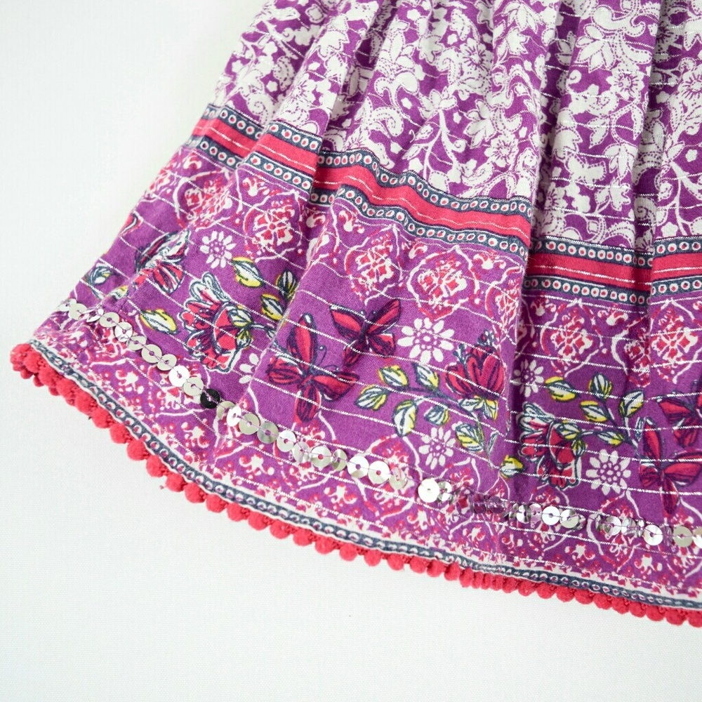 Purple, Pink & White Floral Patterned Skirt Skort - Picture 4 of 7