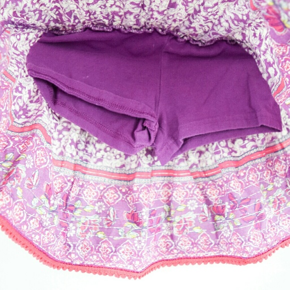 Purple, Pink & White Floral Patterned Skirt Skort - Picture 5 of 7