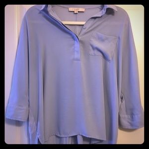 Periwinkle blouse from LOFT
