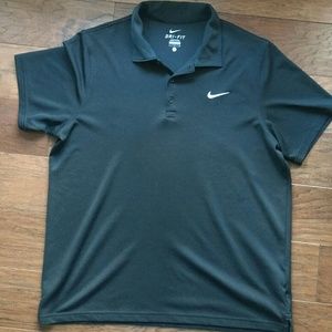 Nike DRI-FIT Black Polo Shirt size Large