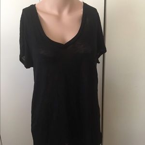 Bozzolo  Coral Short Sleeve Scoop Neck Top Blouse