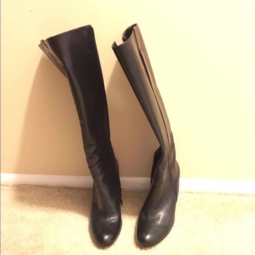 Nine West "Oran" Black Leather Boots