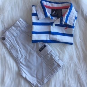 Nautica set cargo short and polo shirt