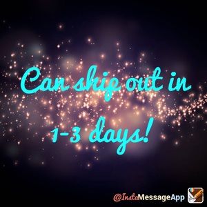 I CAN SHIP OUT YOUR ITEMS IN 1-3 DAYS!