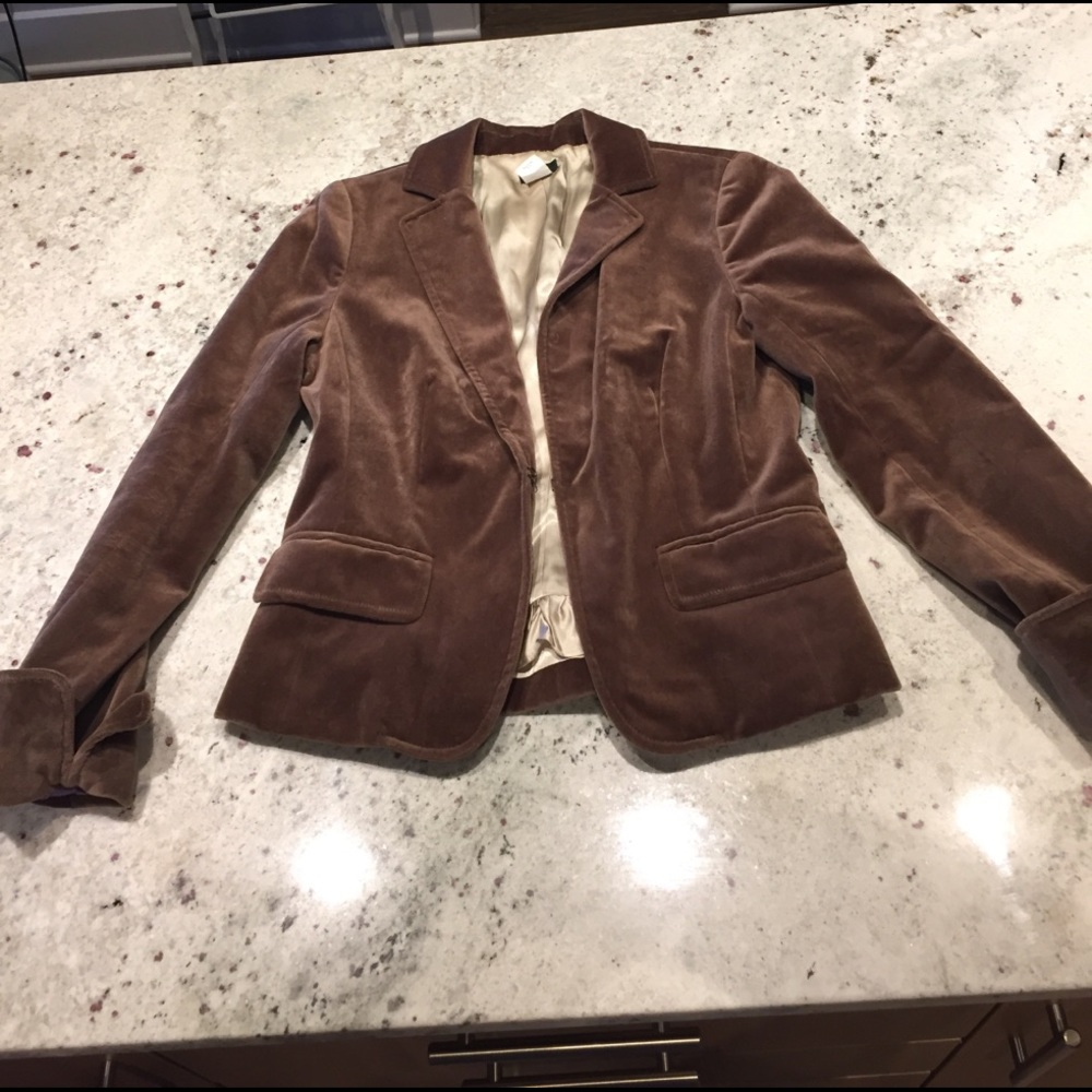 J. Crew velvet brown school boy blazer  size 6