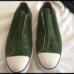 Green corduroy varvatos converse worn a few times