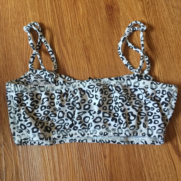 Leopard Print Bandeau Bralet - Picture 2 of 3