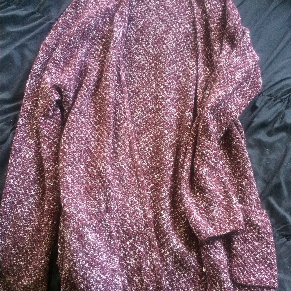 Purple cardigan