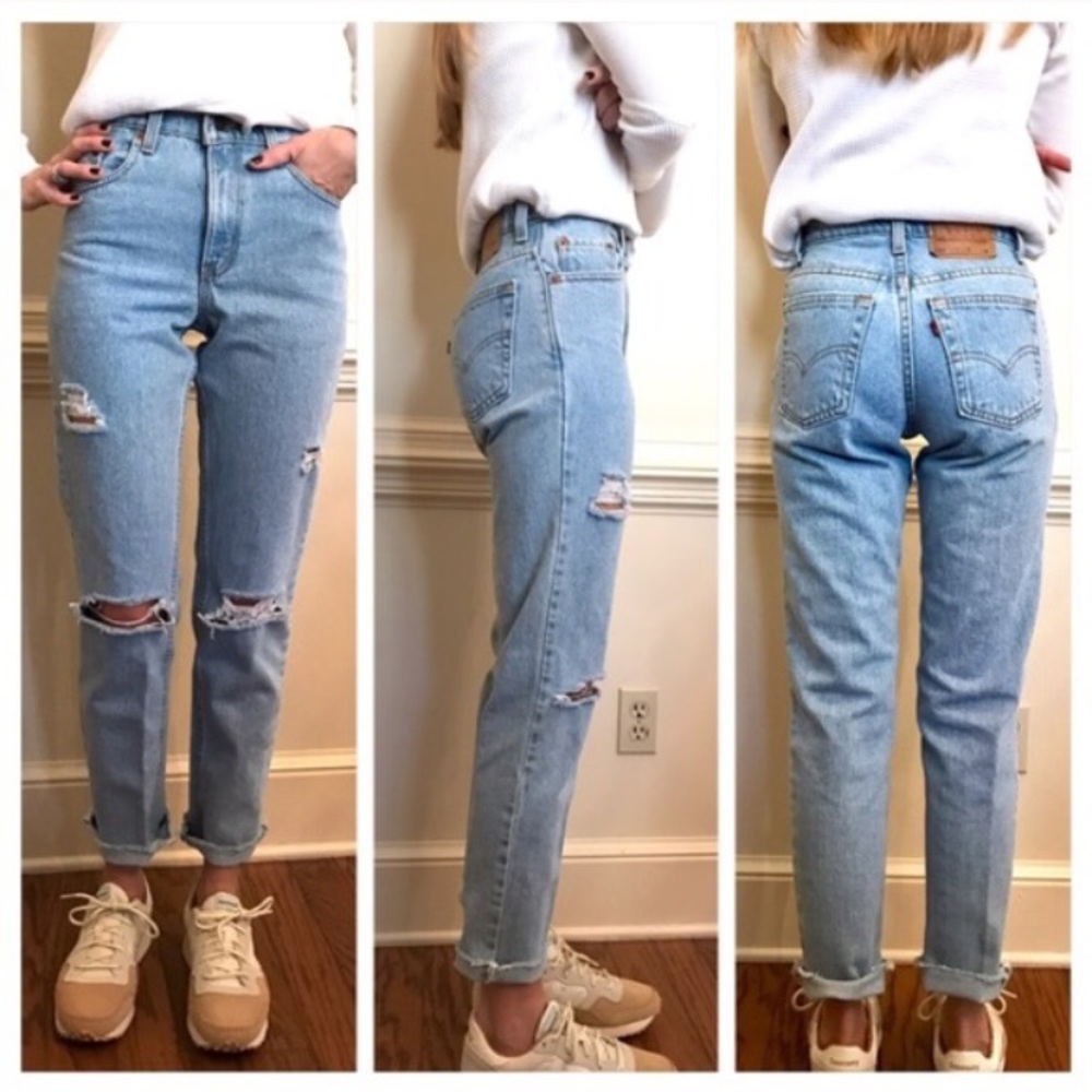Levi's high waist tapered leg jeans