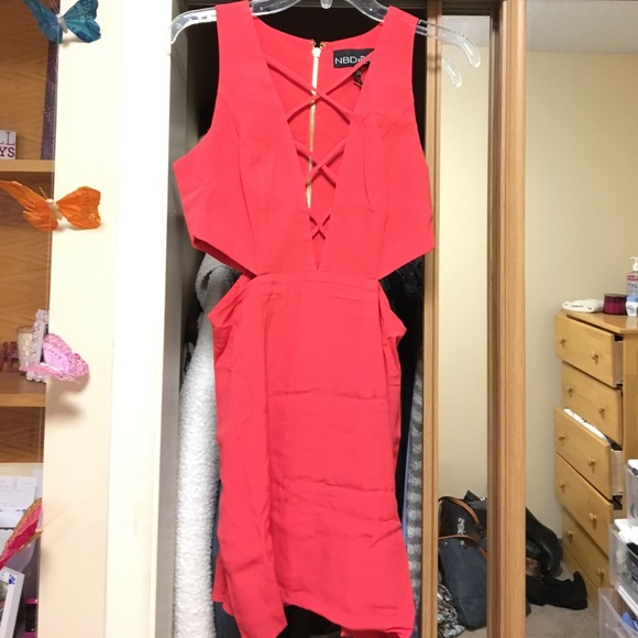 A brand new red cut out dress from Revolve website - Picture 1 of 4