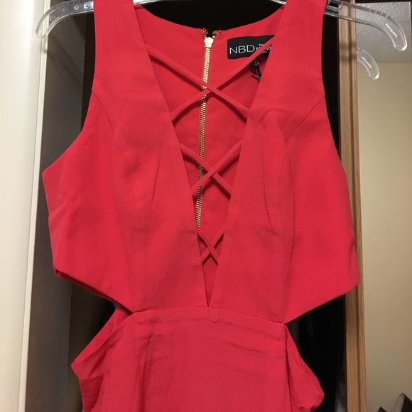 A brand new red cut out dress from Revolve website - Picture 2 of 4