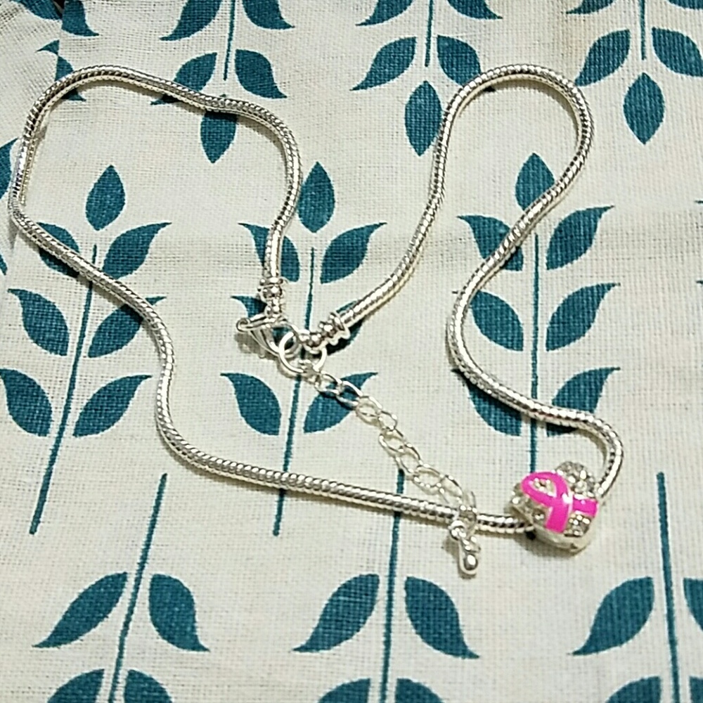 Breast cancer awareness necklace
