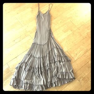 Free People Grey Spaghetti strap dress