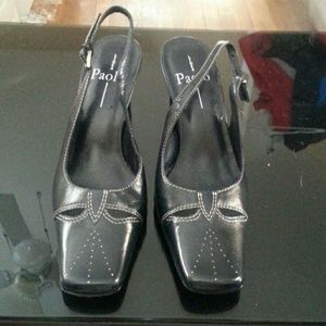 paolo black heels