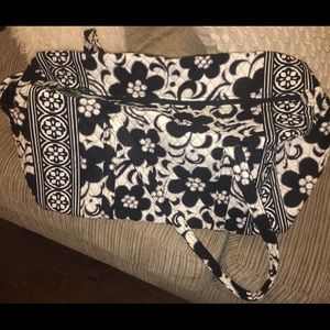 NWT Vera Bradley Large Duffel. Black & white.