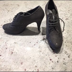 **SALE**High heel booties with suede like detail