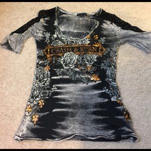 Crash and Burn 3/4 Sleeve t-shirt