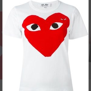 Comme Des Garçons Play- Red Heart T shirt