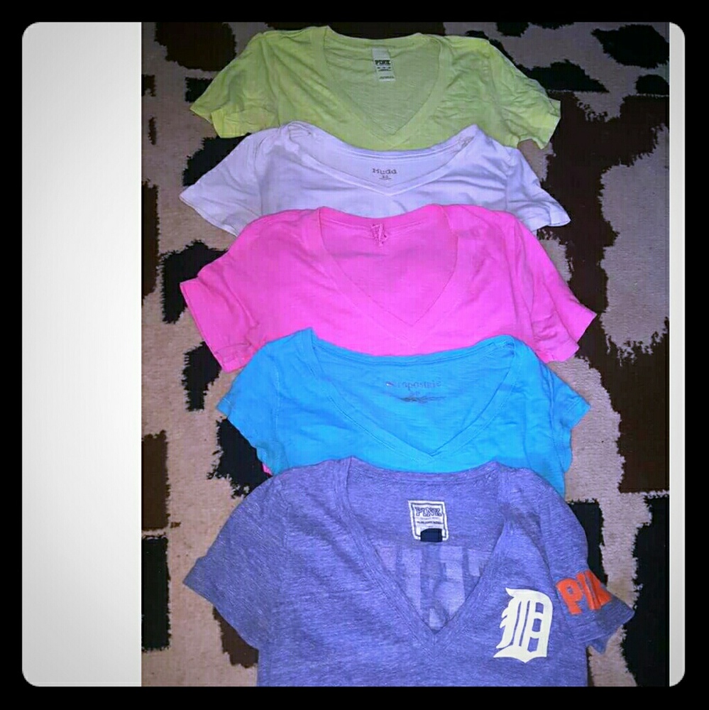BUNDLE OF 5 V NECK T-S
