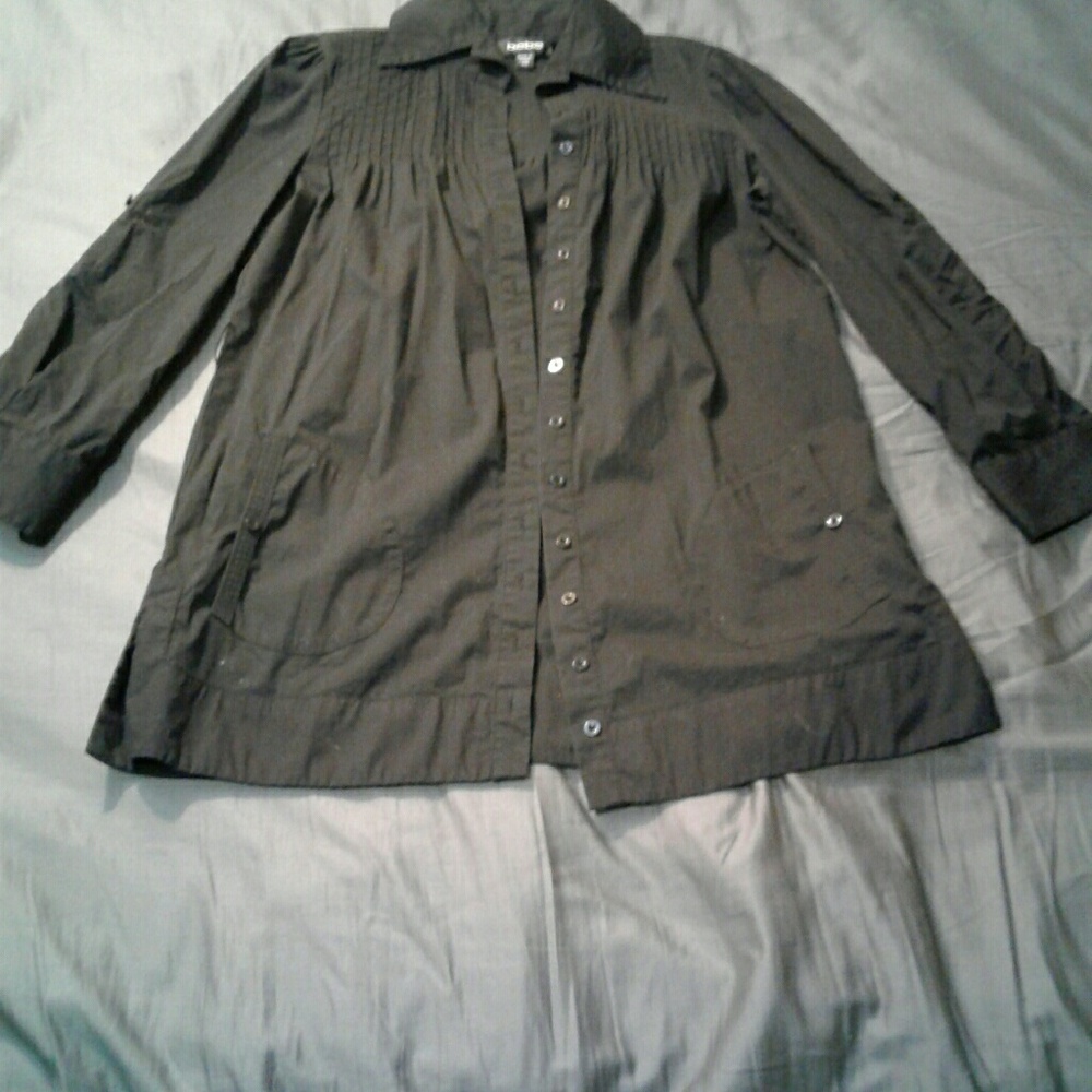 Black bebe button down blouse