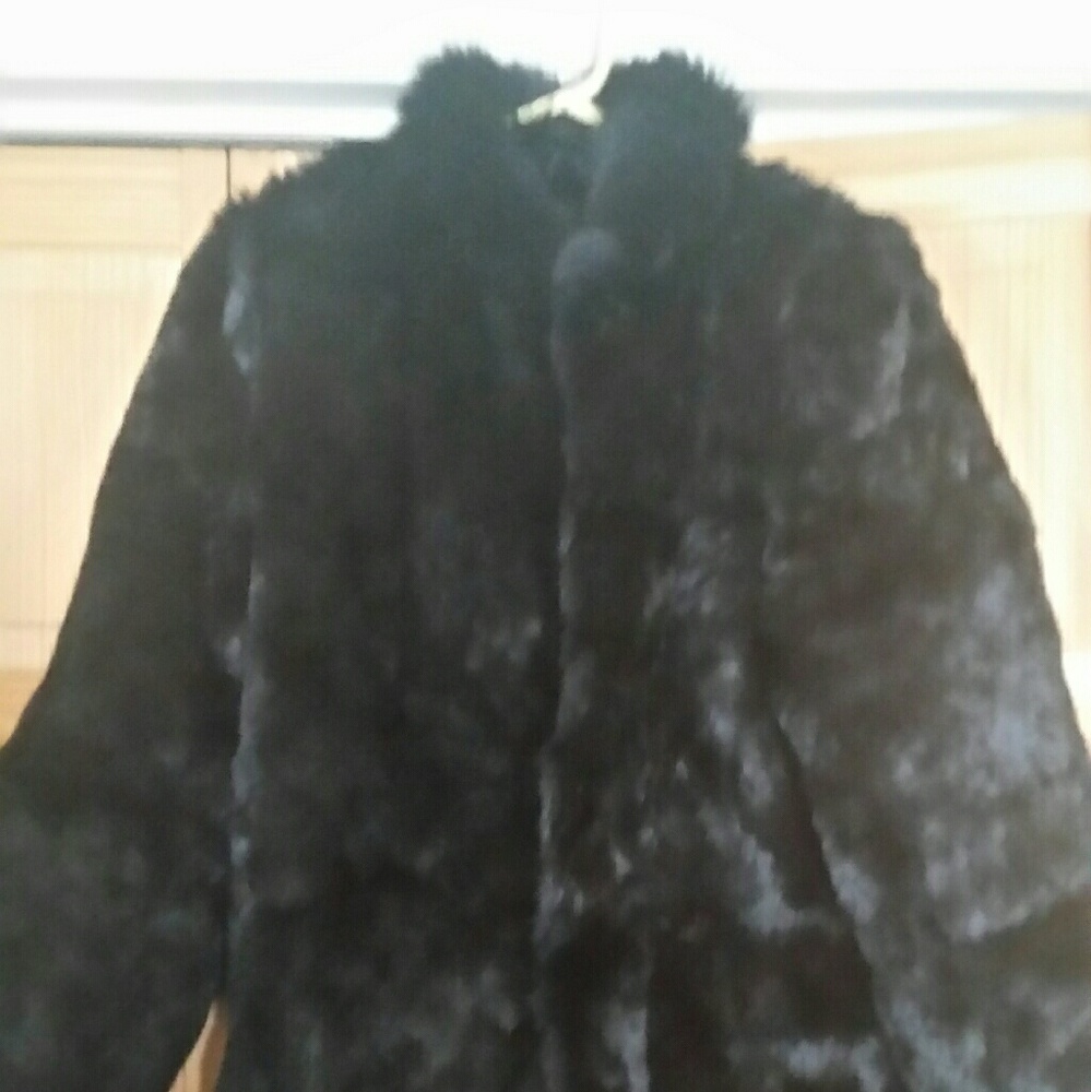Waist length,  Genuine Rabbit Fur