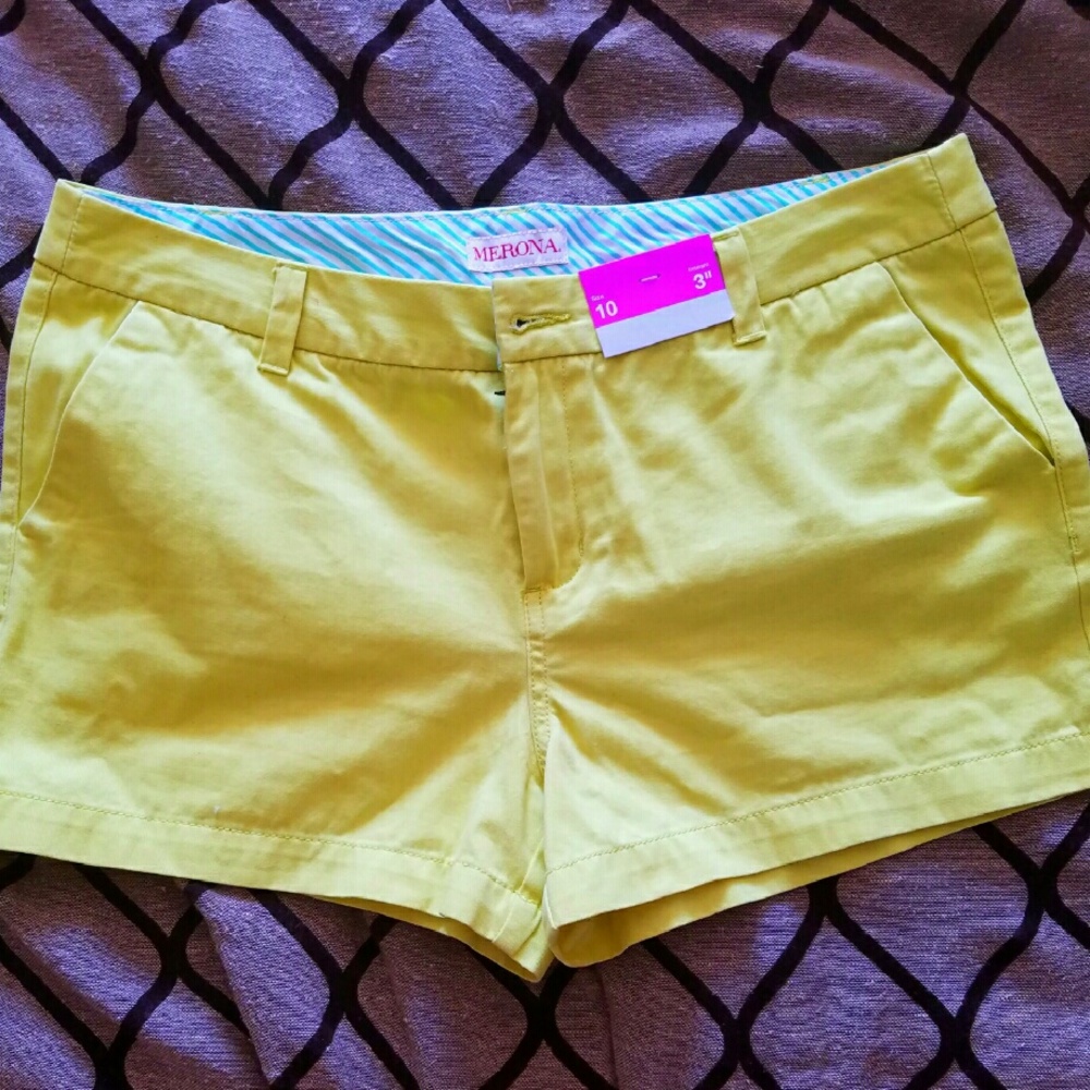 Bright Yellow Summer Shorts