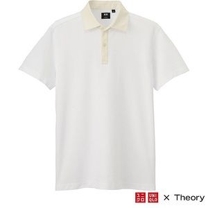 Theory x Uniqlo White Collared Polo Shirt NWT