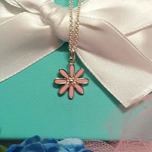 TIFFANY & CO. Pink Daisy Flower  Necklace