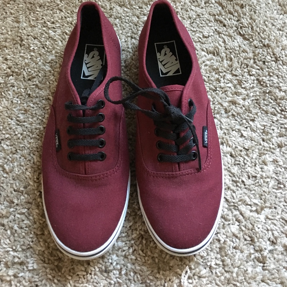 NWOT Burgundy vans
