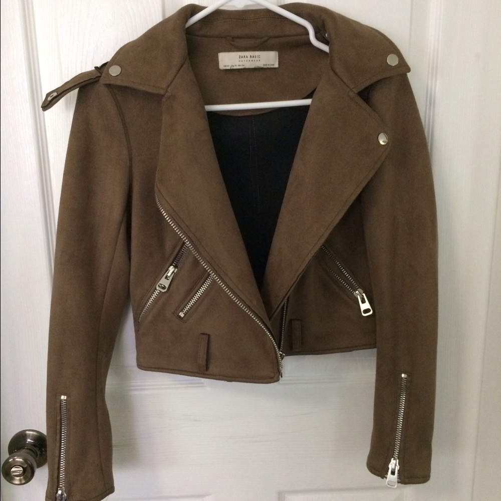 Zara faux suede coat