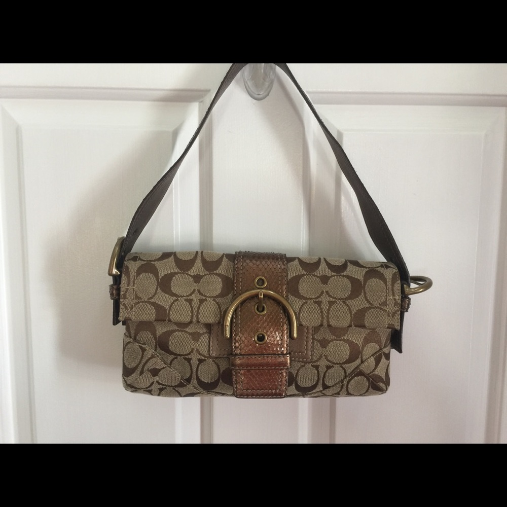 Authentic Coach Snakeskin Handbag.