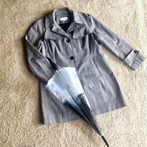 ☔️ ❤️Final!❤️Calvin Klein Trench Coat w Hood☔️