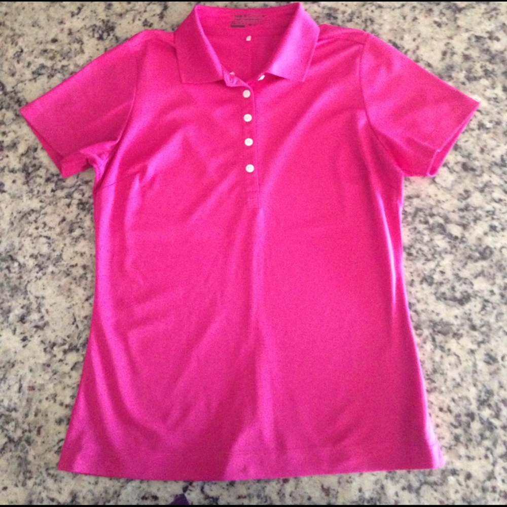 Nike Golf Tour Performance Pink Dri-Fit Polo