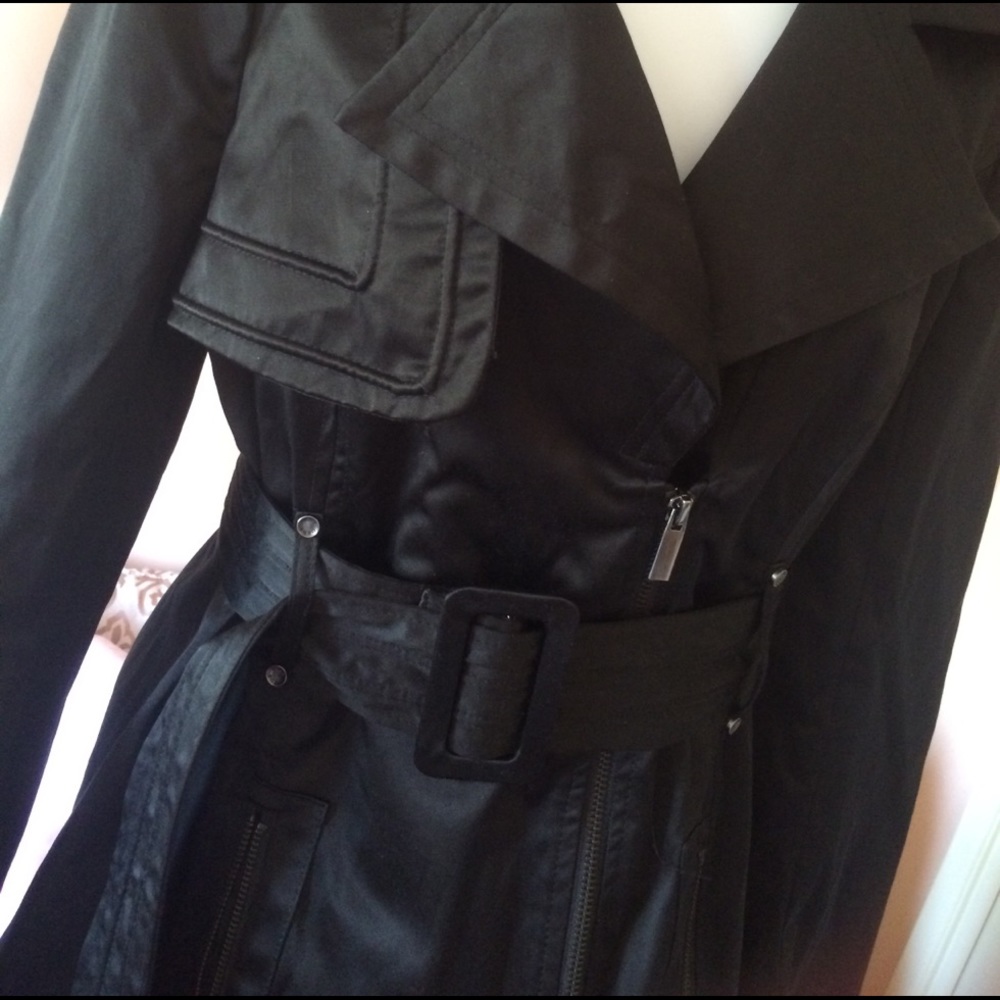 Bebe black trench coat